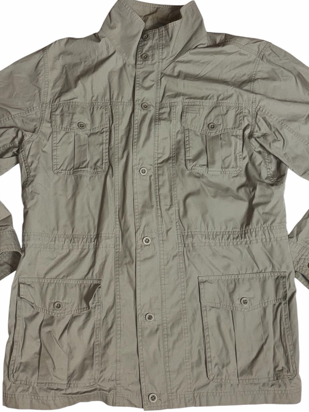 L.L. Bean Vintage Field Safari Utility Chore Jacket Khaki Men's Size L-Tall
